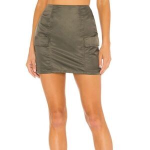 Superdown Tanya Olive cargo Mini Skirt